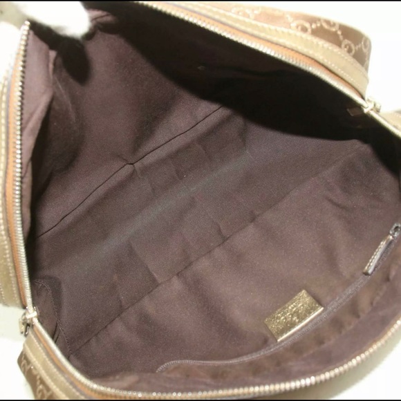 Gucci GG metalic brown gold  pattern shoulder bag - Picture 7 of 9